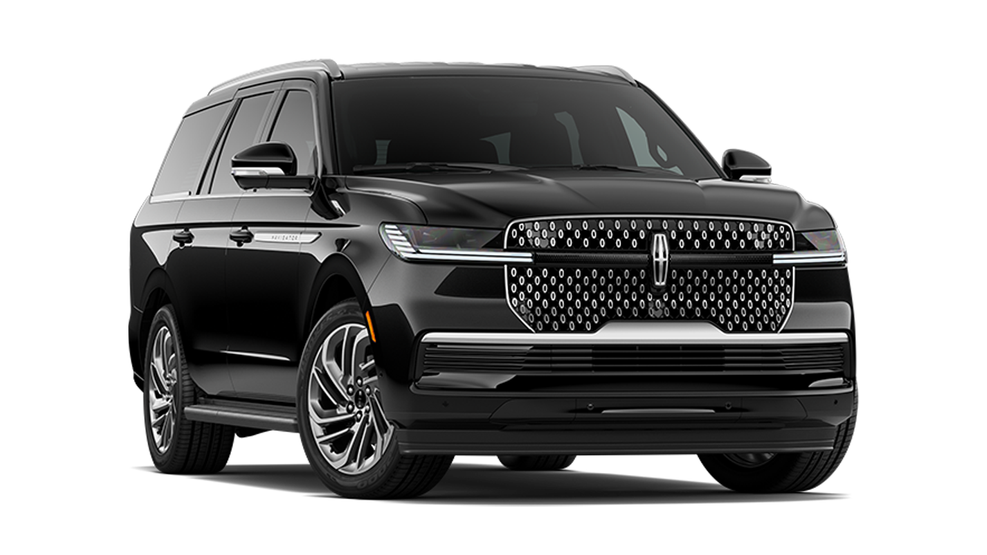 Un modèle Lincoln Navigator Première 2027 illustré en noir infini
