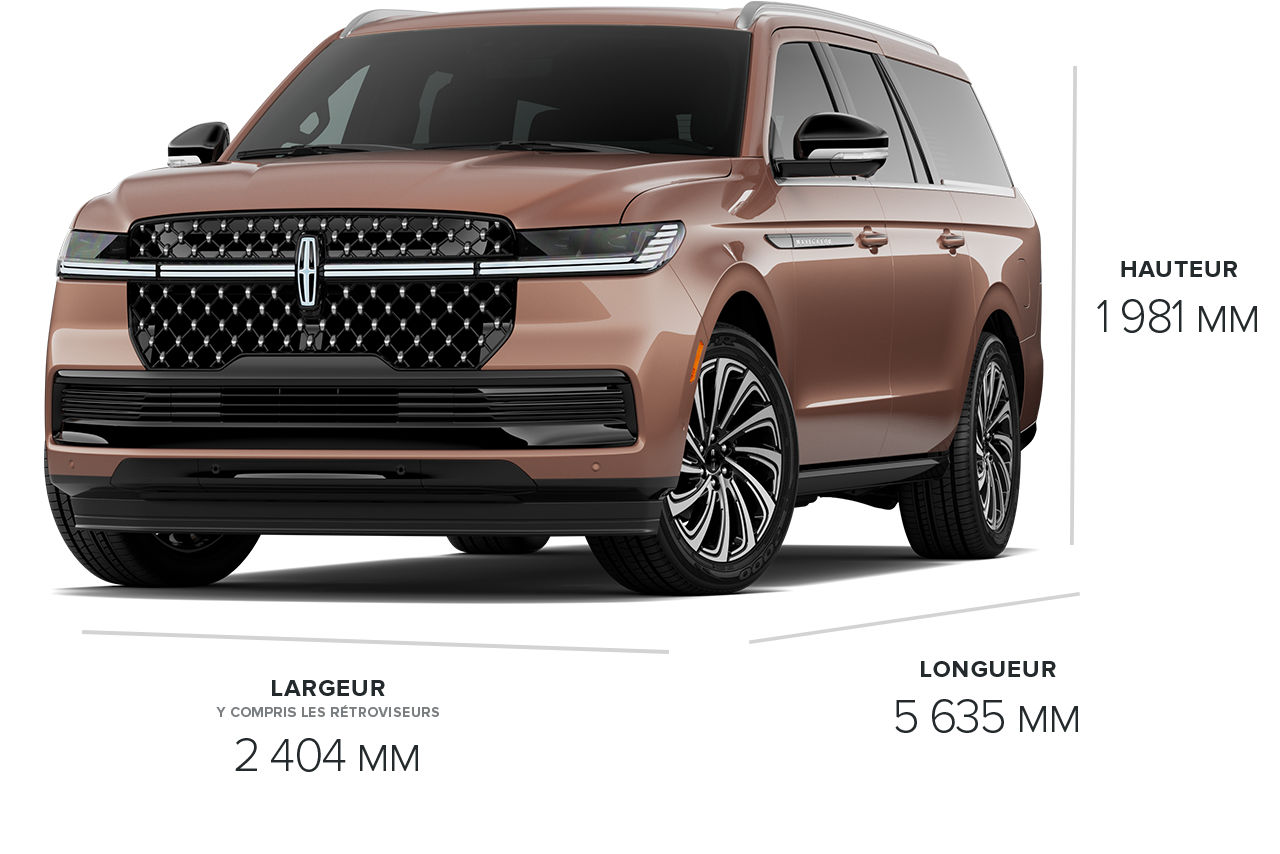 Les dimensions du VUS Lincoln Navigator® Black Label 2026
