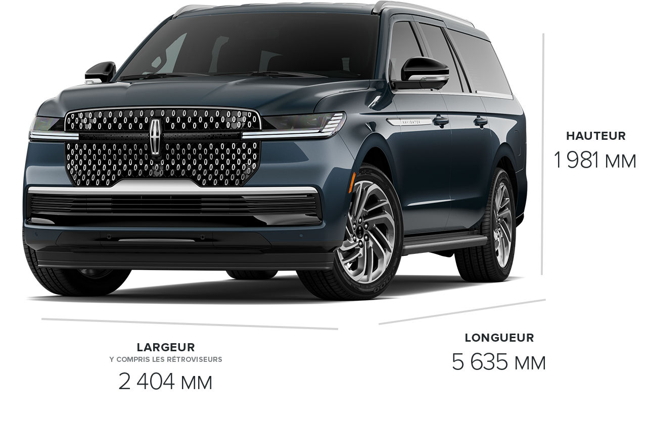 Les dimensions du VUS Lincoln Navigator® Première L 2026