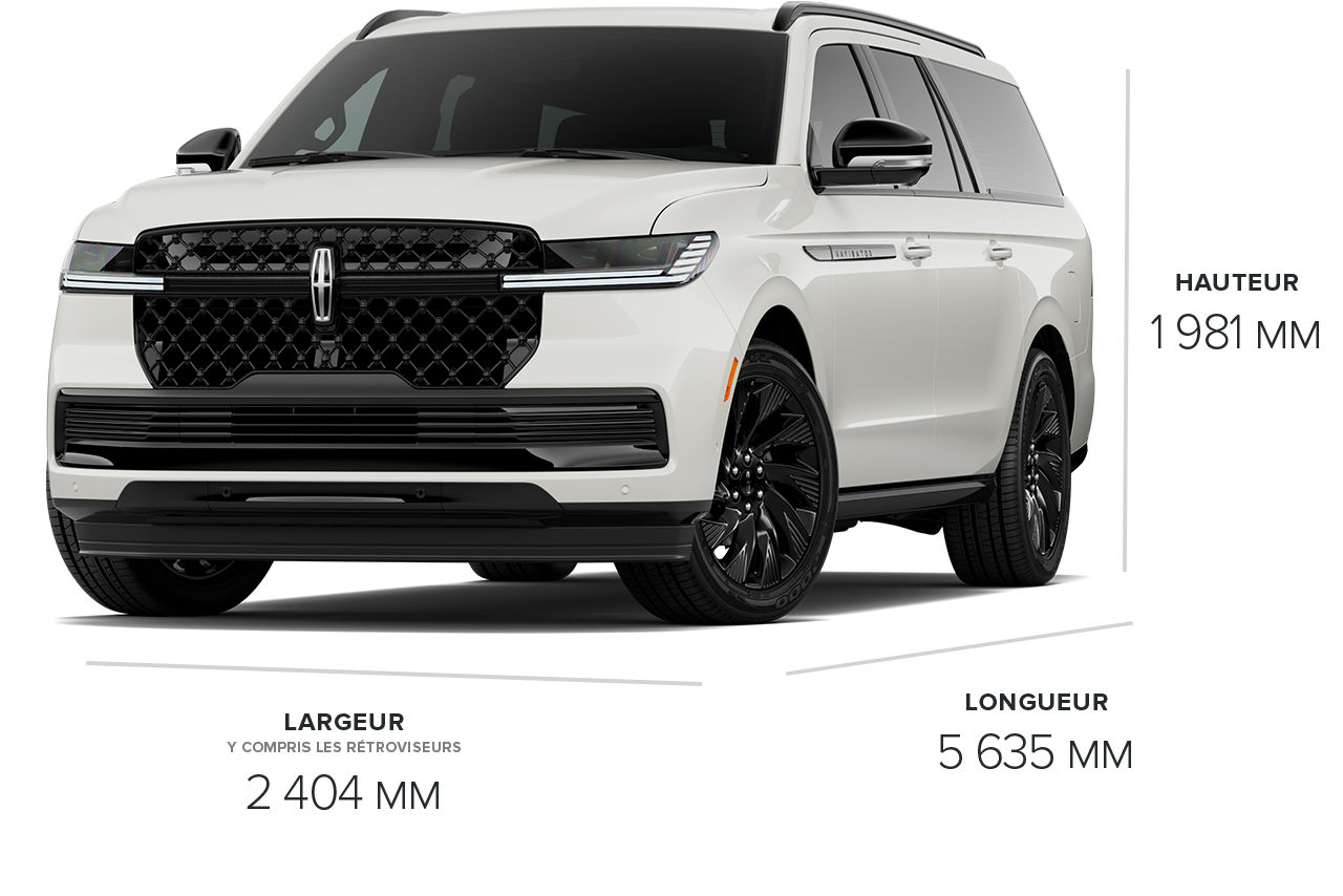 Les dimensions du VUS Lincoln Navigator® Ultra L 2026
