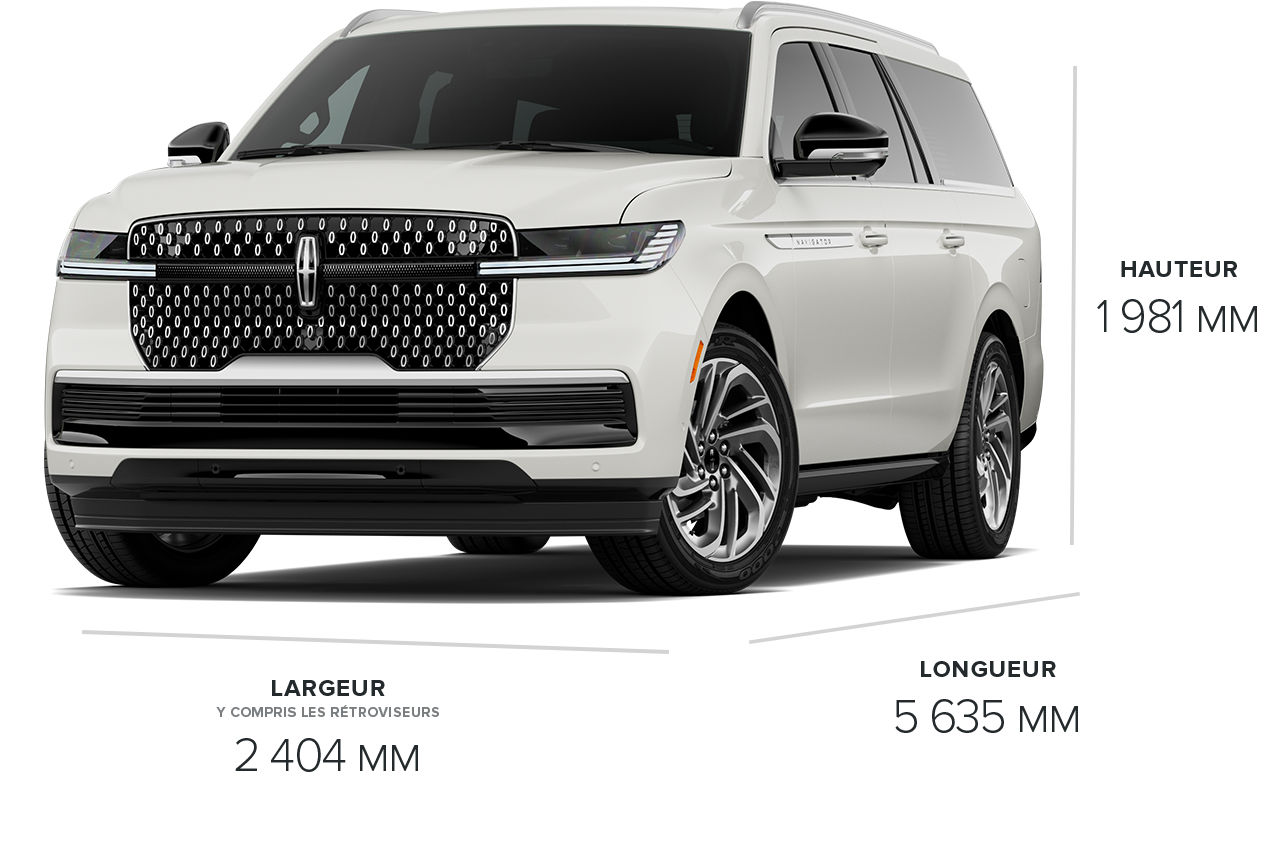 Les dimensions du VUS Lincoln Navigator® Ultra L 2026