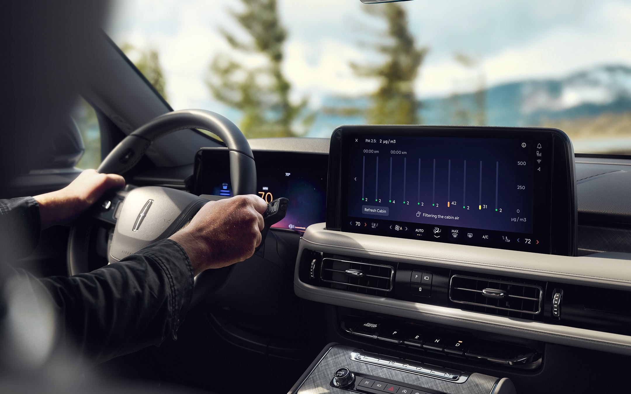 L'intérieur d'un Lincoln Aviator 2025