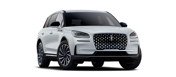 Une image de profil extérieur d’un modèle Lincoln Corsair Ultra 2025 en blanc cristal