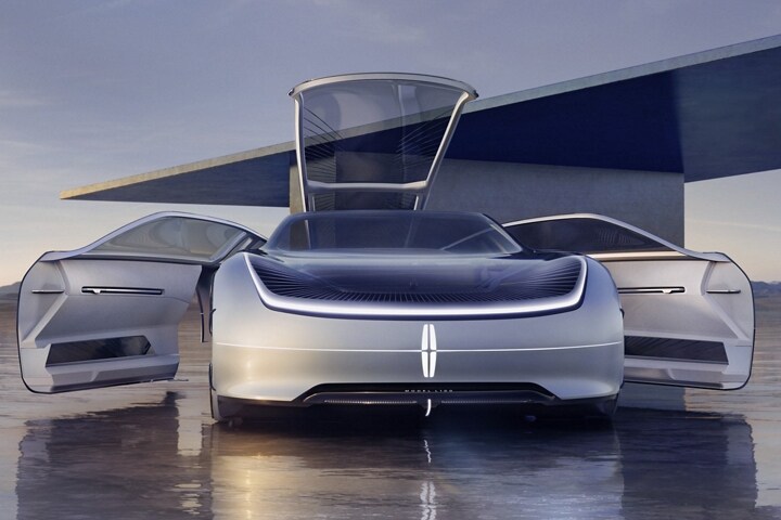 L'extérieur d'un véhicule concept Lincoln