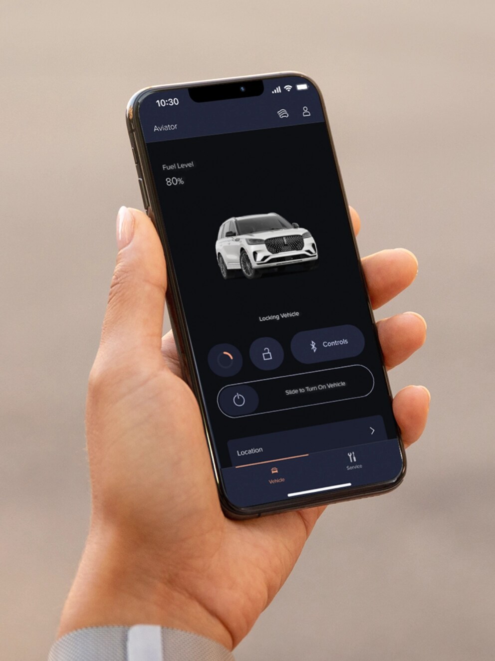 Un téléphone cellulaire présentant l’application Lincoln.