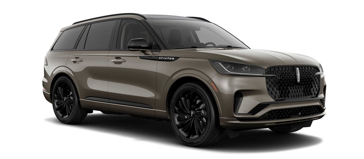 Un modèle Lincoln Aviator Ultra 2025 avec l’ensemble décor Jet en option en gris cendré