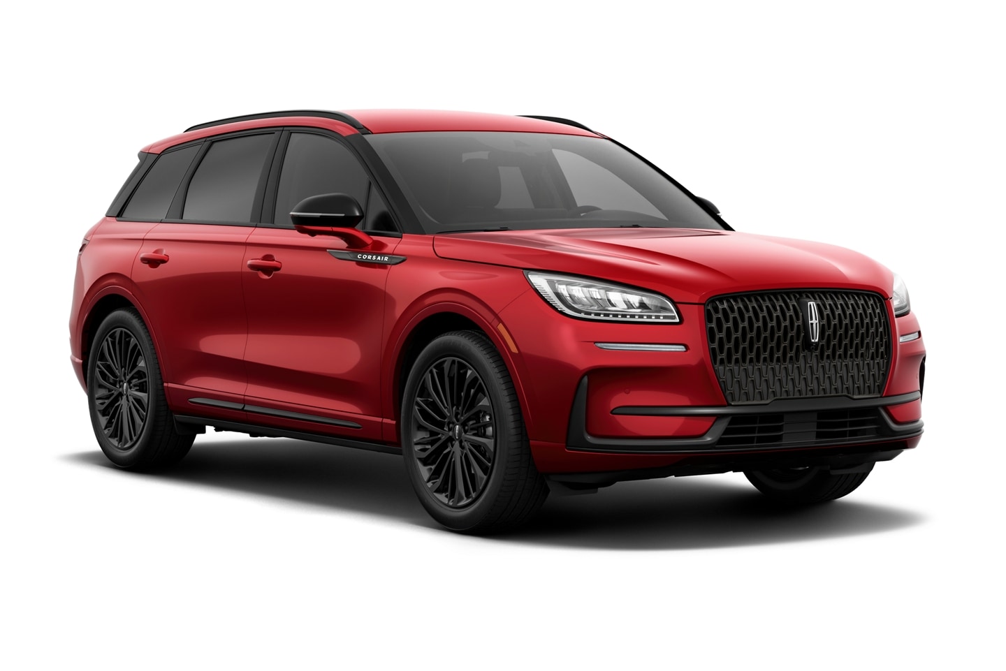 Vue de profil du modèle Lincoln Corsair Première 2026 avec l’ensemble décor Jet en option