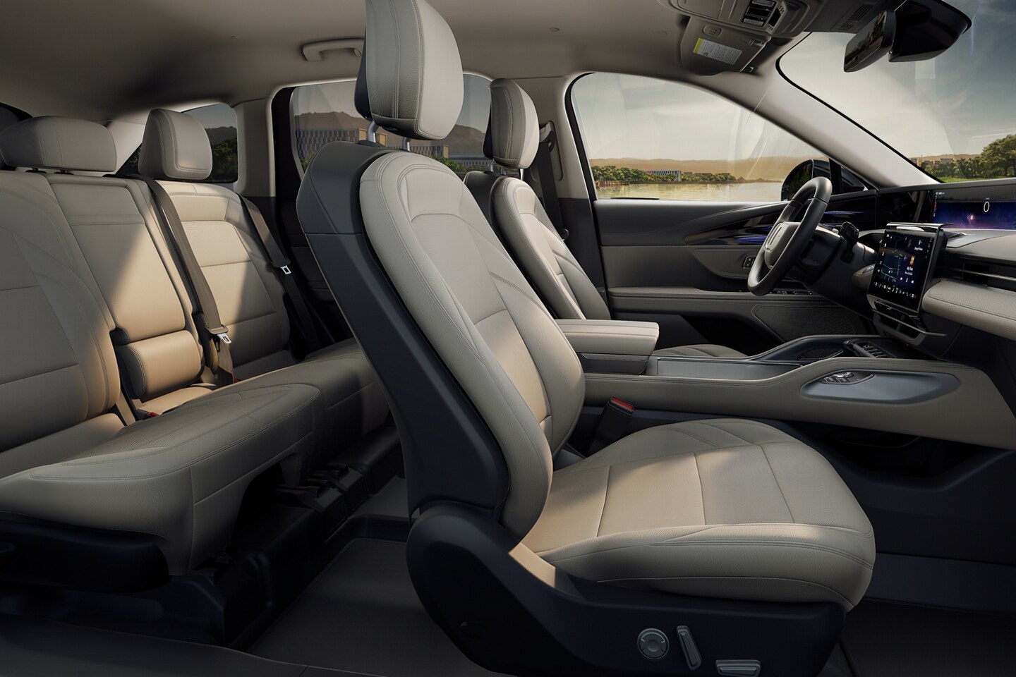 Les sièges intérieurs d’un modèle Lincoln Nautilus Première 2025 sont illustrés