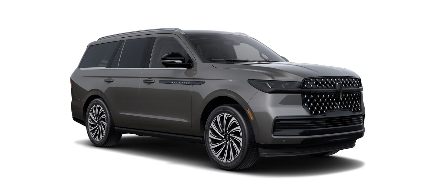 Un VUS Lincoln Black Label Navigator® 2025 est présenté avec l’extérieur chroma caviar à coût supplémentaire