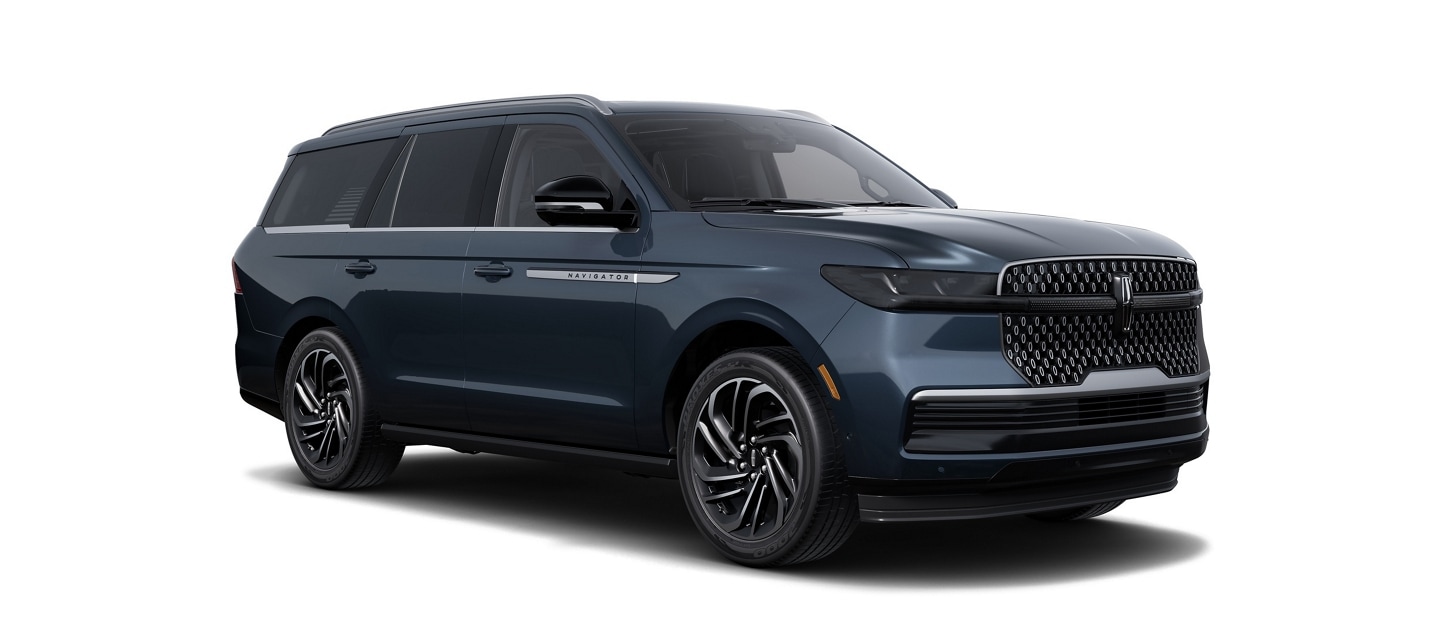 Modèle Lincoln Navigator Ultra 2025 illustré dans la couleur extérieure bleu envol à coût supplémentaire